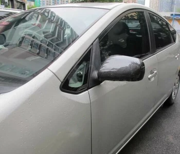 2Pcs ABS Ogljikovih Vlaken Slog Strani Ogledalo Kritje Trim Fit za Toyota Vios Yaris Prius Corolla Matrika