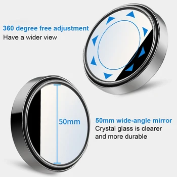 2Pcs Avto-styling Blind Spot Ogledalo Auto motorno kolo Avto Ogledala Dodatno širokokotni Nastavljiv Rearview Mirror