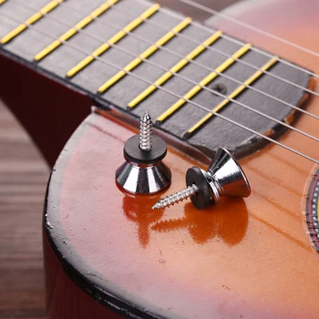 2pcs Kitara Kljukice Kitara Traku Zaklepanje Kovinski Anti-slip Sponke Zaklepanje Kljukice Pin za Bas, Ukulele Instrumente Dodatki