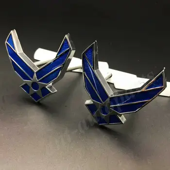 2pcs Kovinski U.S. Air Force USAF Dogajale Arnold Krila Avto Sprednja Maska Emblem Značko