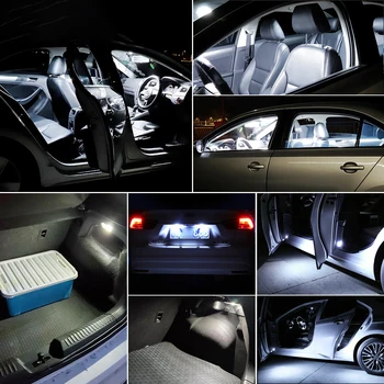 2pcs Novo Festoon LED Žarnice 31mm 36 mm 39 mm 41mm C5W C10W Super Svetla Avto Dome Luč Canbus Brez Napake Auto Branje Notranjosti Svetilke