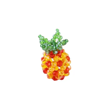 2pcs poletno sadje nakit za dekleta Zabavno kristalno kroglice uhani Za Ženske lepe tkane ananas obesek DIY pripomočki material