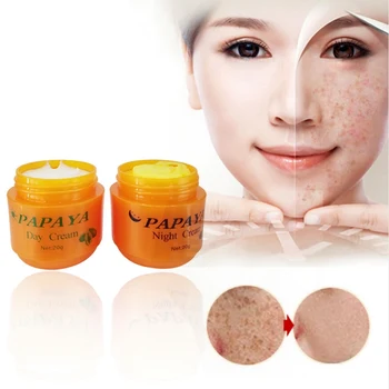 2Pcs/Set Papaja Zob Obraz, Krema Anti Freckle Izboljšanje Temno Kožo Osvežilna Nega Kože