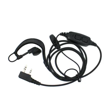 2PCS Slušalke Micphone z Dvojno Dvojno PG Gumb za Baofeng UV82 UV-82 UV-89 UV-8D Walkie Talkie Slušalke Pribor