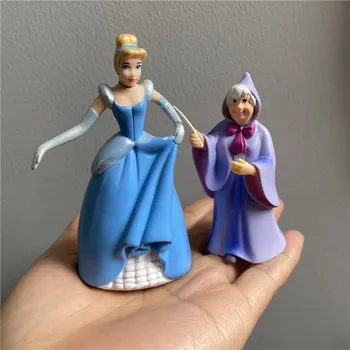 2piece 7-10 cm Disney Klasičnih Princesa Pepelka in pravljice botra dejanje Slika Zbirateljske Model Igrače