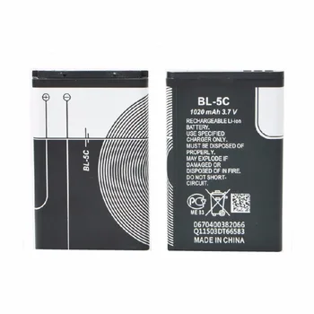 2x 1020Mah Baterije BL5C BL-5C BL 5C Polnilne Opreme Zamenjava Za Nokia 1100 1101 1110 1112 1208 1600 1680