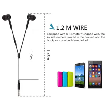 3,5 mm in-ear Slušalke 2 Barva Črna Bela Neobvezno 1,2 m Žične Slušalke Za IPhone Za Xiaomi Za Samsung Dropshipping