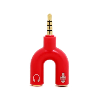 3,5 mm Slušalke Splitter Jack za Slušalke 2 Način, U Oblike, Mikrofon In Zvočniki Slušalke Napajalnik Stereo Audio izhod za Slušalke Splitter Adapter
