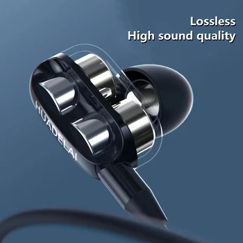 3,5 mm Žične Slušalke Z Bas Čepkov Stereo Slušalke Dve slušalke glas v en Šport Slušalke Slušalke Z Mikrofonom za xiaomi