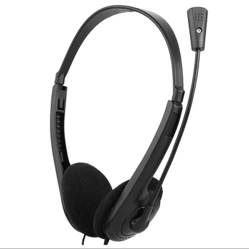 3,5 mm Žične Slušalke Z Mikrofonom šumov Stereo Slušalke Za PC Prenosni Nastavljiv Gaming službo za Slušalke