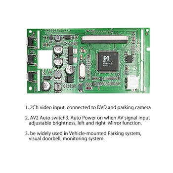 3.5 palčni, 320 x 240 slikovnih pik 54P 0,5 mm TTL Univerzalno LCD zaslon voznik odbor AV V DC 12V Za Parkiranje Sistem visual zvonec LQ035NC111