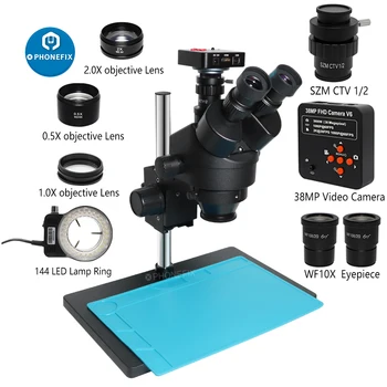 3,5 X-90X Simul Osrednja Trinocular Stereo Mikroskop 38MP HDMI-USB Microscopio Fotoaparat Spajkanje PCB WatchJewelry Popravila