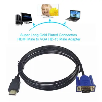 3/5m pozlačeni Priključki HDMI je združljiv združljiv Moški VGA HD-15 Moški Kabel Kabel za DVD HDTV Zanesljivo