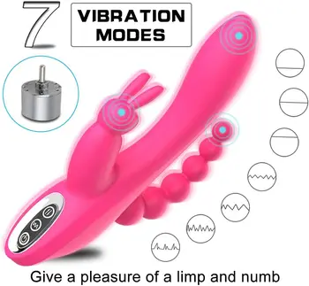 3 v 1 Rabbit Vibrator Analni Vibrator 10 Hitrosti Vaginalne G Spot Stimulacijo Ščegetavčka Analni Butt Plug Masturbator Sex Igrače za Ženske