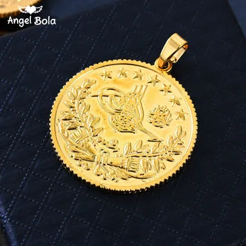 3 Velikost Zlato Barvo Muslimanskih Islamske Allah Bližnjem Vzhodu Turčije Oman Arabski Ogrlico, obesek