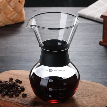 300 ml 600 ml Stekla, Odpornega aparat za Kavo Espresso Kavo Pot, ki Vodi Kapljično, Kava Lonec iz Nerjavečega Jekla Filter Barista Orodja