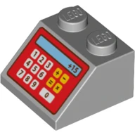 3039 2x2 pobočju opeke črna bela siva rdeča rumena modra zelena vijolična natisnjeni armaturne plošče kalkulator radarski zaslon