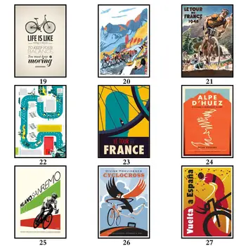 33 Desings Classic Tour France Whitepaper Plakat Steno Umetnosti Slikarstva Letnik Kolo Plakat Soba Dekoracijo 1