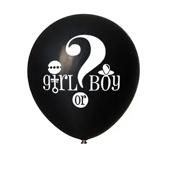 36 Palčni Črni Krog Konfeti Latex Balon Fant ali Dekle Spolu Razkrije Stranka Balon Velikan Balon Z Roza Modra Konfeti PAT75