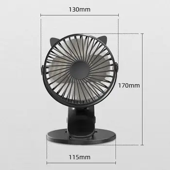 360° Obračanje USB Polnilne Posnetek Na Mini Mizo Namizni Ventilator Nastavljivo Sponko, Prenosni Ventilator, Mini Hladilnik Z Ventilatorjem Fan Ai U0X4