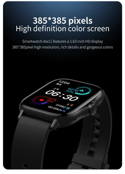 385*385 pixel Pametno razdeliti zaslon bluetooth klic Pametno gledati 2021 smartwatches za moške, ženske, Android, IOS sporočilo, opomnik