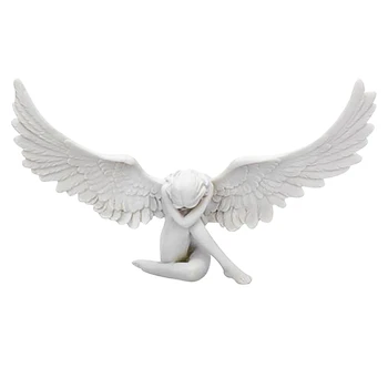 3D Angel Kiparstvo Namizje Smolo Angel Girl Kip Okraski Angeli Kleči v Molitvi Umetnine za Dom Vrt Dekoracijo
