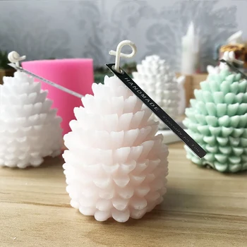 3D Božični Bor Cone Silikonski Sveča, Plesni, čebelji vosek Pinecone Sveče Izdelava Kalupa DIY Ročno Aromaterapija Sveče