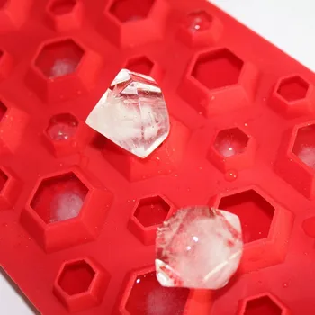 3D Diamanti Gem Kul Ice Cube Čokoladno Milo Pladenj Plesni Silikonski Fodant Plesni Kvadratne Oblike s Pladnji