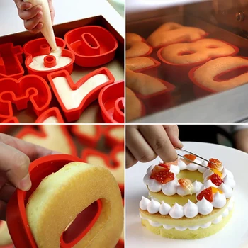 3d DIY Silikonski Digitalni Torto Plesni 0-8 Število Oblikovan Peko Plesni Za Rojstni dan, Poročno Torto Plesni Fondat Torto Dekoracijo Darilo
