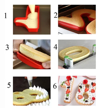 3d DIY Silikonski Digitalni Torto Plesni 0-8 Število Oblikovan Peko Plesni Za Rojstni dan, Poročno Torto Plesni Fondat Torto Dekoracijo Darilo