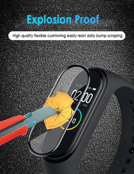 3D eksplozijam Zaščitno folijo Za Xiaomi Mi Pasu 5 Non-kaljeno Steklo Film, ki Mi Pasu 5 Pametno Gledati Zaslon Patron Film