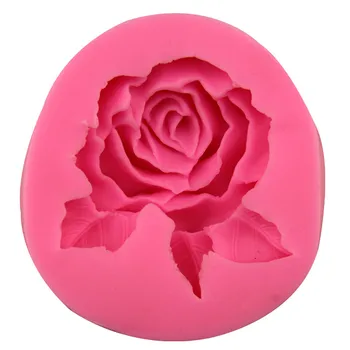 3D Flower Bloom Rose oblike Silikona, Fondat Milo Torto Plesni Peko Orodje Plesni Cupcake Žele Bonboni, Čokolada Dekoracijo