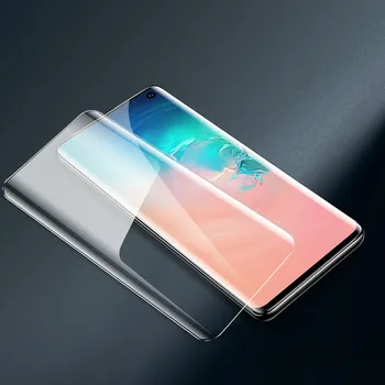 3D Full Lepilo Anti-modra Zaslon Protektorstvo Pokritost UV Kaljeno Steklo film Za Samsung Galaxy S8 S9 S10 plus UV Tekoče Ukrivljen