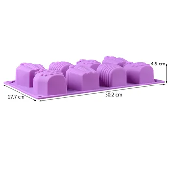 3D Silikonski Torto Plesni 8 lukenj lepe risanke Ice-Cream Ponev za Peko Plesni Jelly Cupcake Plesni Kuhinja Bakeware Orodja k954