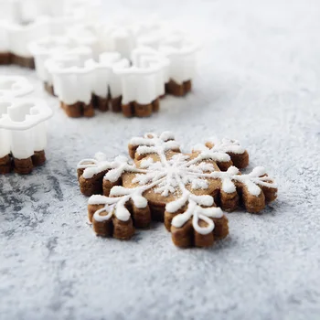 3D Snežinka, Torta, Pecivo modelček Plesni DIY Peko Peciva Orodje Sugarcraft Fondat Torto Rezanje Plesni Peko Orodje