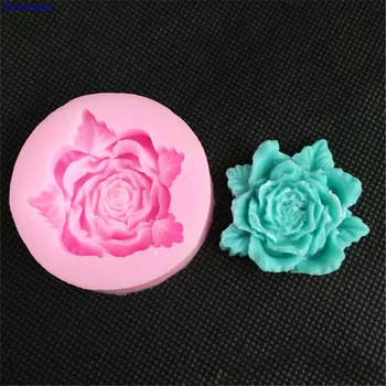 3D Velike Rose Ročno Tekoče Silikona Milo Plesni Fondat Torto Plesni Roža Milo Plesni Silikonski Torto Sveča Plesni