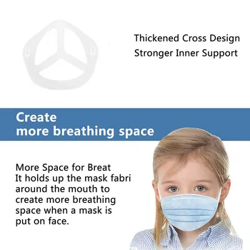 3PC Otroci Plastične Maske Nosilec za Večkratno uporabo 3D Usta Masko Ločeno Stojalo Držalo za Otroka Stroj Masko za Podporo