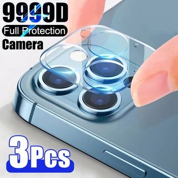3PCS Fotoaparat Strešna Stekla za iPhone 11 X XR 6 6S Plus SE Zaščitnik Zaslon za iPhone 12 Pro 7 8 XS Max 11 Pro Mini Zaščitno Steklo