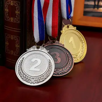 3pcs Kovinski Podelitev Medalj z Vratu Traku Zlato Srebro Bron Olimpijski Slog za Šport Akademiki ali kakršno Koli Konkurenco Pšenice Vzorec