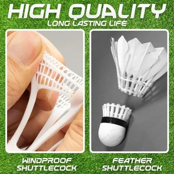 3pcs/paket na Prostem Badminton Airshuttle Plastičnih Najlon Žogo Za Usposabljanje 3 Kos Pernata Žogica Birdies Odpornost Na Veter
