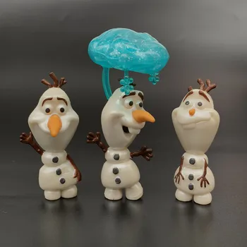 3pieces/veliko 6.5 cm Disney Led in sneg lutke, Olaf lutka, okraski, igrače, ročno izdelane DIY materiala zbirka okraski