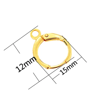 4 kos 15*12 mm baker falt krog Pribor Uhan francoski Vzvod Uhan Ugotovitve Uhan Kljuke Komponente, Ročno izdelan nakit, izdelava