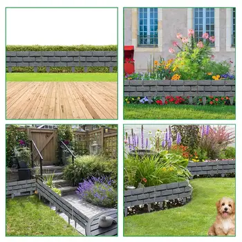 4 Kos Vrt Krajinsko FenceFence Meja, Plastični Kvader Učinek Vrtno Ograjo Rastlin Meji Dekorativni Cvet Vallas Par Jardin
