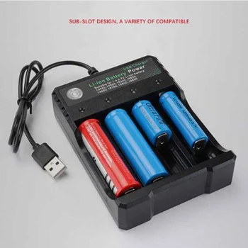 4 Reže Električni Polnilnik Inteligentni Hitro LED Indikator USB Polnilec Za AA/AAA Ni-MH/Ni-Cd Polnilna Baterija