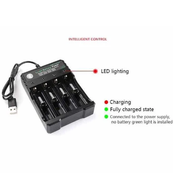 4 Reže Električni Polnilnik Inteligentni Hitro LED Indikator USB Polnilec Za AA/AAA Ni-MH/Ni-Cd Polnilna Baterija