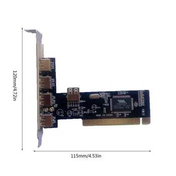 4 Vrata, PCI-E, da USB 2.0 HUB PCI Express Širitev Sim Adapter Pretvornik USB2.0 Novih Brezplačne Pogona 5