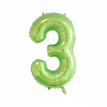 40 cm Zelena Folija število balon 1 2 3 4 5 Število Mestno Helij folijo Trebušaste Baby Tuš Rojstni dan, Poroko Dekor Kroglice