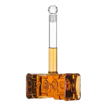 400 ml 3D Kladivo Oblike Rdeče Vinske Steklenice Decanter Kozarec Vina Whisky Rdečega Vina Bokal Ročno Pihano Vodi Brezplačno Kristalno Steklo Vrstici Orodja