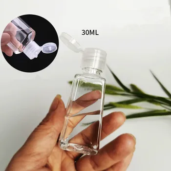 40pcs 30ml Trapezno Prazno Hand Sanitizer Steklenice lahko ponovno polnijo Plastično embalažo, Prozoren Gel za Steklenice