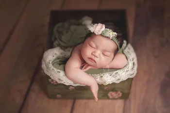 40x160cm Novorojenčka Fotografija Rekviziti Čipke Rob Baby Zavijanje Krpo Dojenčka Ustrelil Fotografije Pribor Ujema Z Baby Glavo